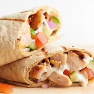 Chicken Shawarma (medium) with One Sausage