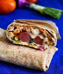 Chicken Shawarma (large) with Double Sausages