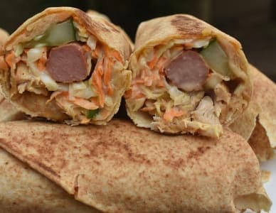 Beef Shawarma (medium) with One Sausage