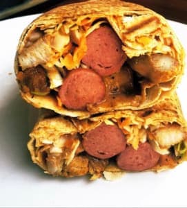 Beef Shawarma (medium) with Double Sausage