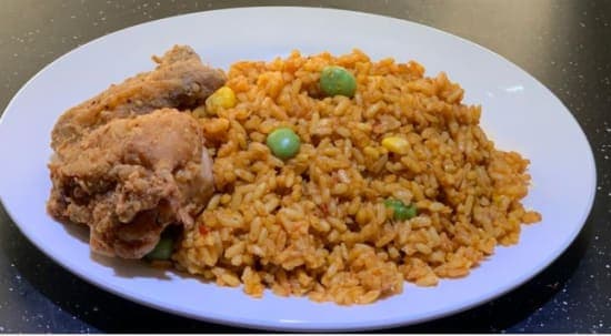 K-Jollof Rice + Breaded Chicken from Kilimanjaro