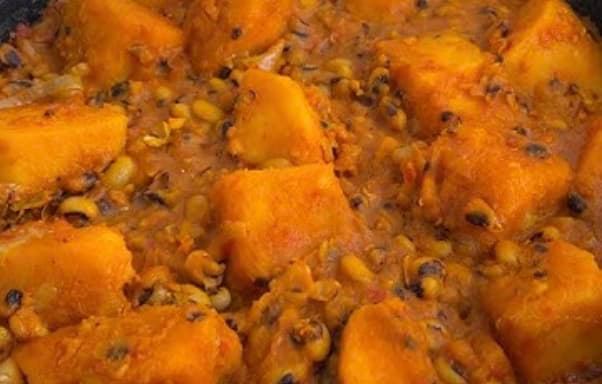 Porridge Beans with Yam